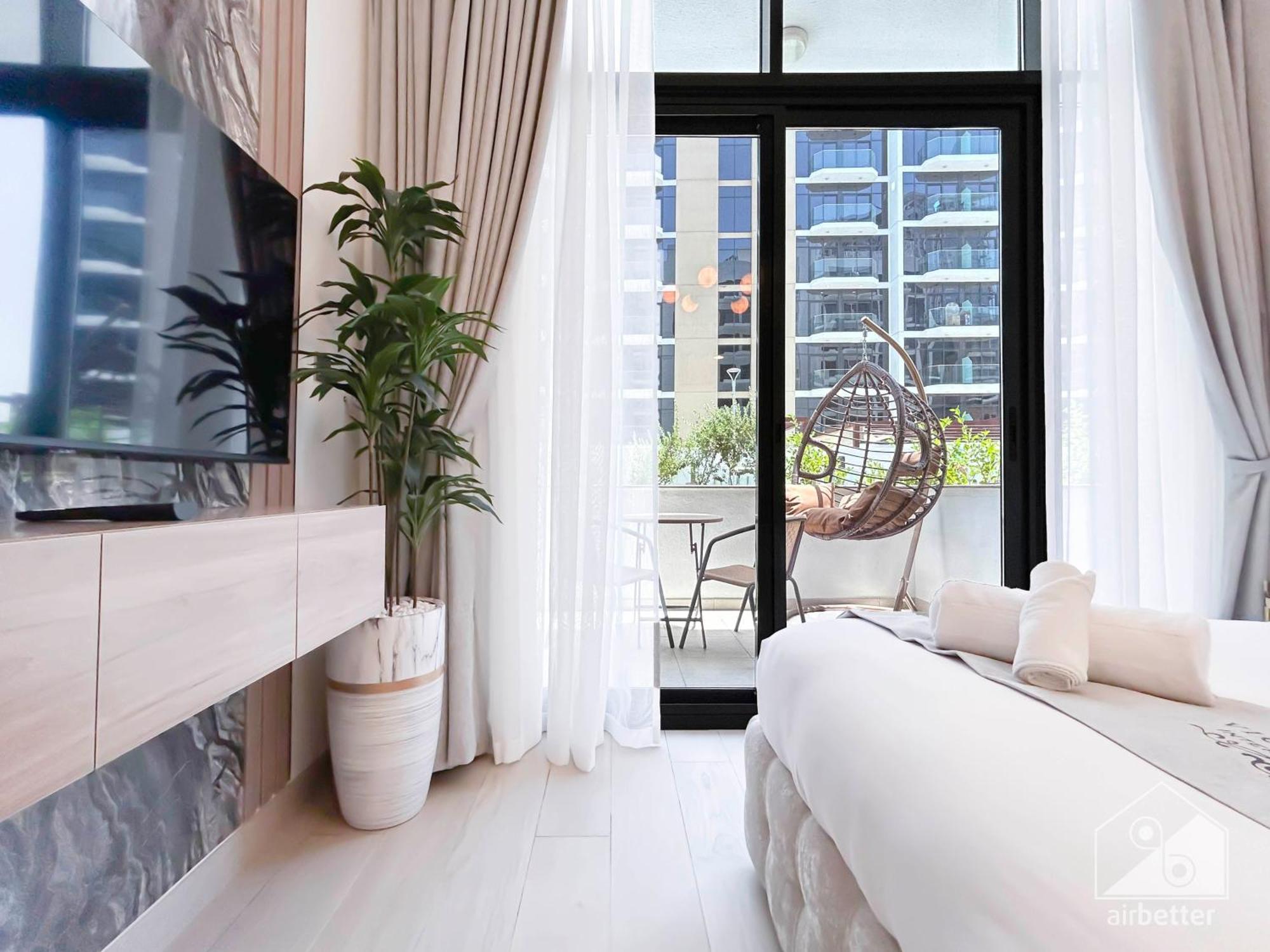 Charming Studio With Balcony In Azizi Riviera 두바이 외부 사진